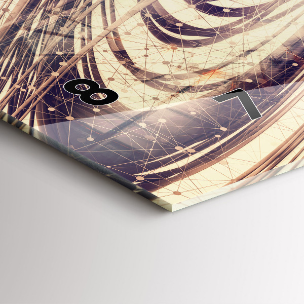 Horizontal wall clock Abstract mechanism