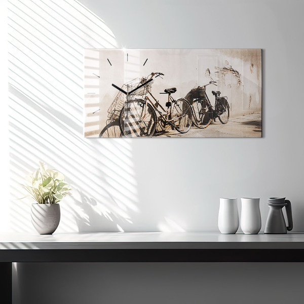 Horizontal wall clock Italian bike