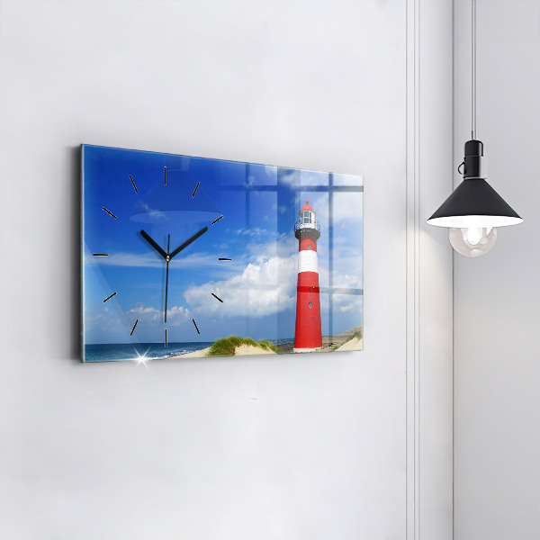 Horizontal wall clock Lighthouse