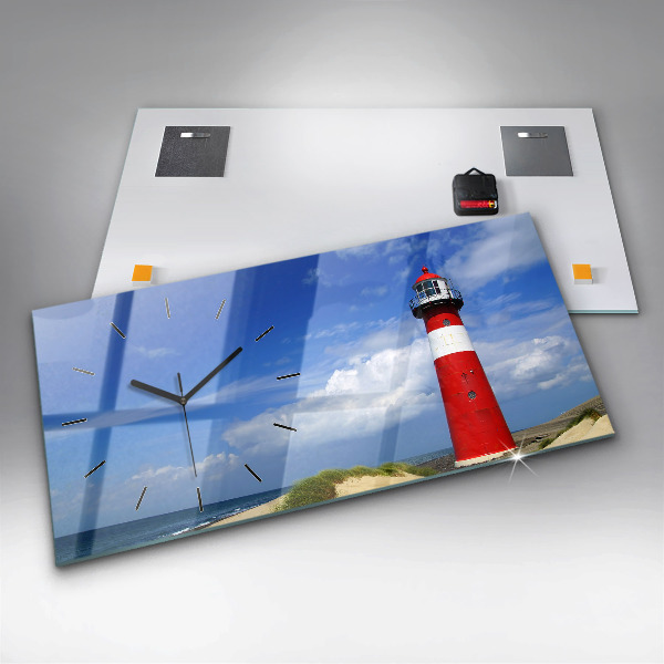 Horizontal wall clock Lighthouse