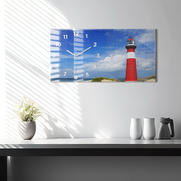 Horizontal wall clock Lighthouse