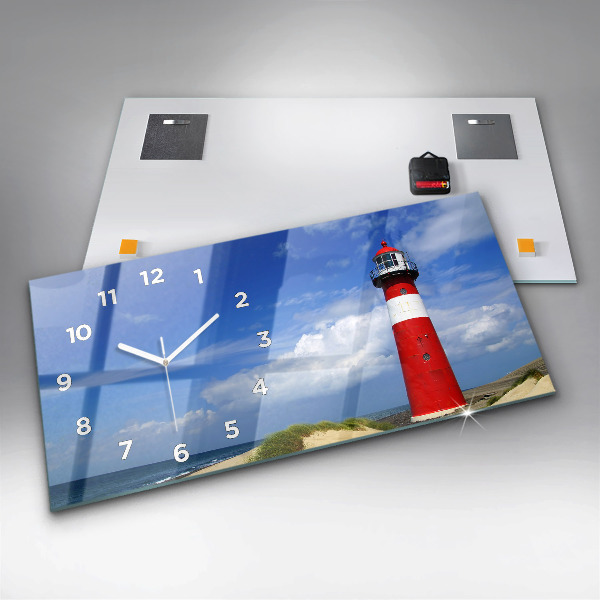 Horizontal wall clock Lighthouse