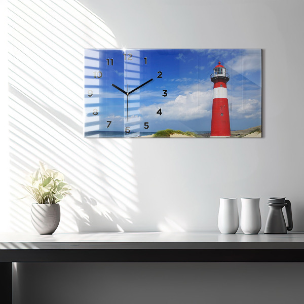 Horizontal wall clock Lighthouse