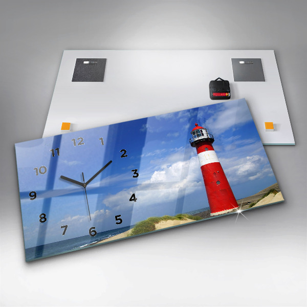 Horizontal wall clock Lighthouse