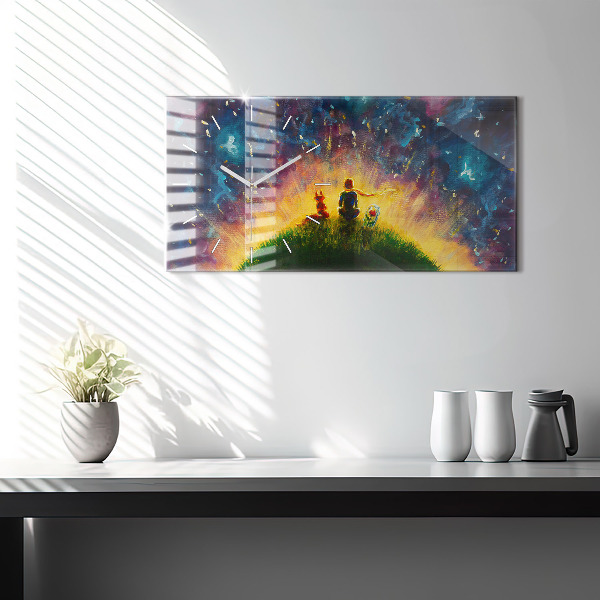 Horizontal wall clock Abstraction The Little Prince