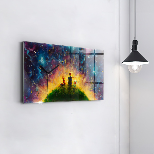 Horizontal wall clock Abstraction The Little Prince