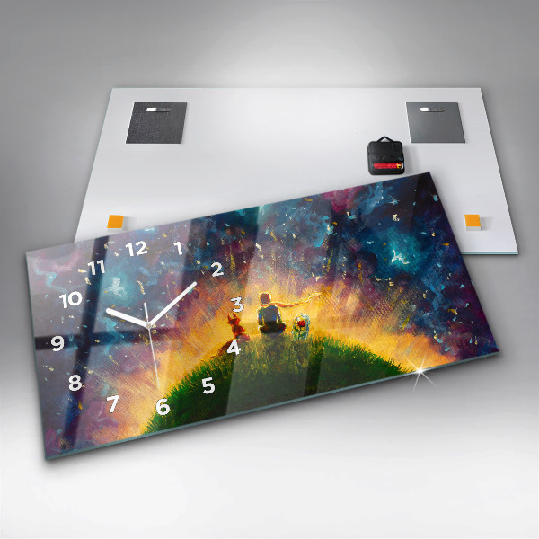 Horizontal wall clock Abstraction The Little Prince