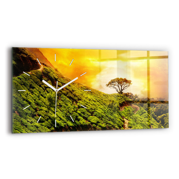 Horizontal wall clock Tea Hill