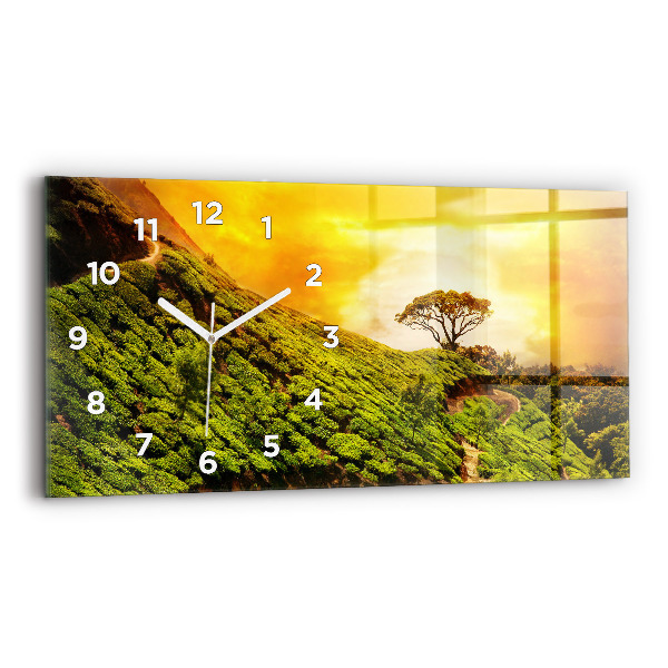 Horizontal wall clock Tea Hill