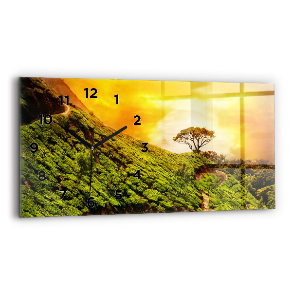 Horizontal wall clock Tea Hill