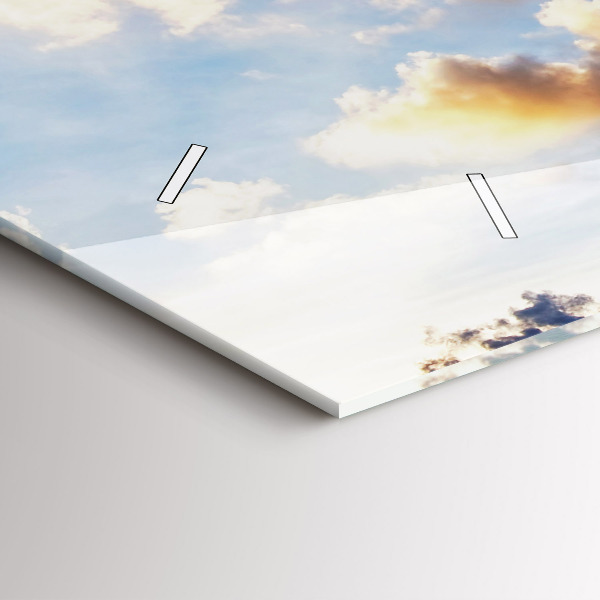 Horizontal wall clock Cloud Plane