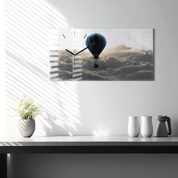 Horizontal wall clock Balloon in the sky