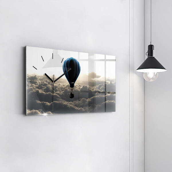 Horizontal wall clock Balloon in the sky