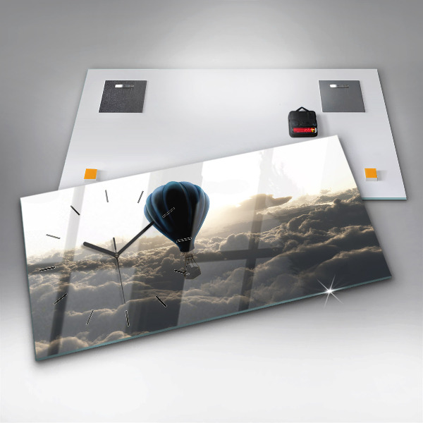 Horizontal wall clock Balloon in the sky