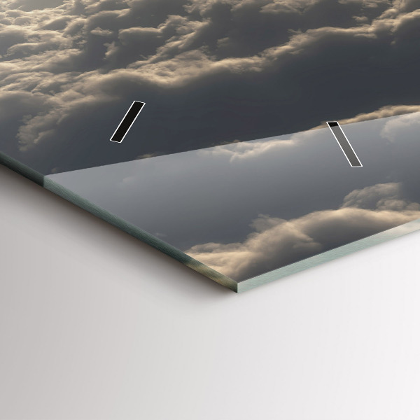 Horizontal wall clock Balloon in the sky