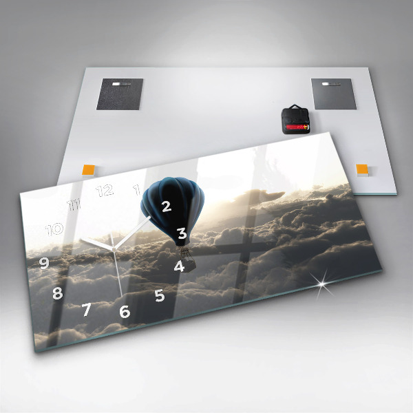Horizontal wall clock Balloon in the sky