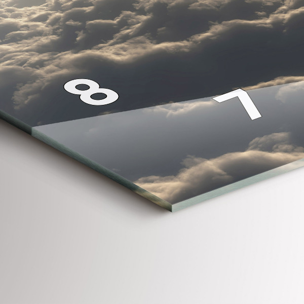 Horizontal wall clock Balloon in the sky