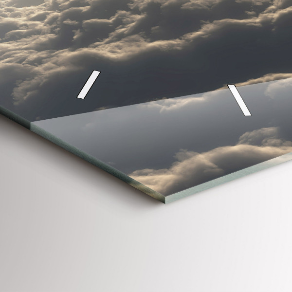 Horizontal wall clock Balloon in the sky