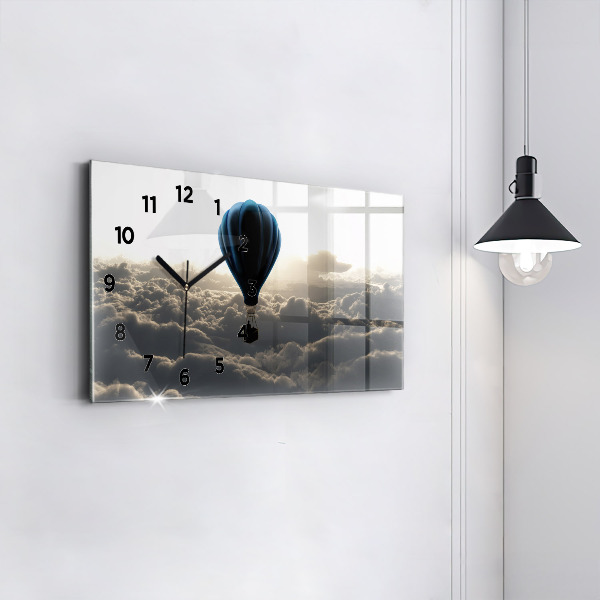 Horizontal wall clock Balloon in the sky