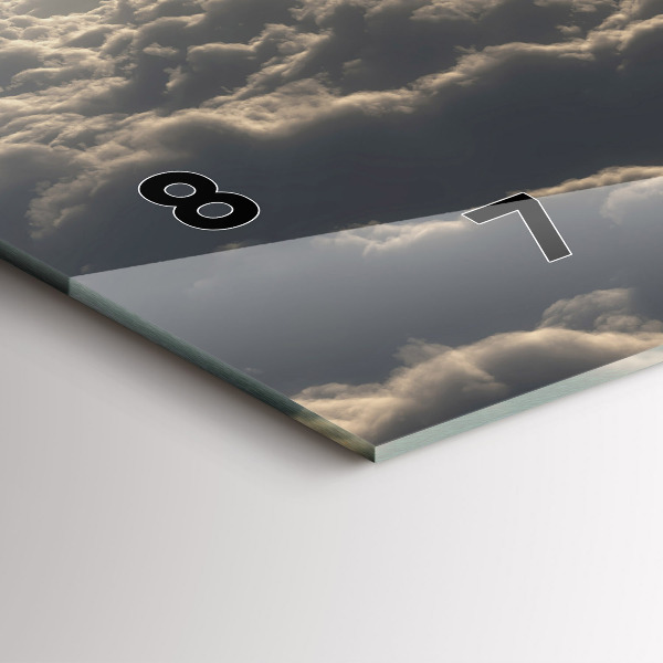 Horizontal wall clock Balloon in the sky