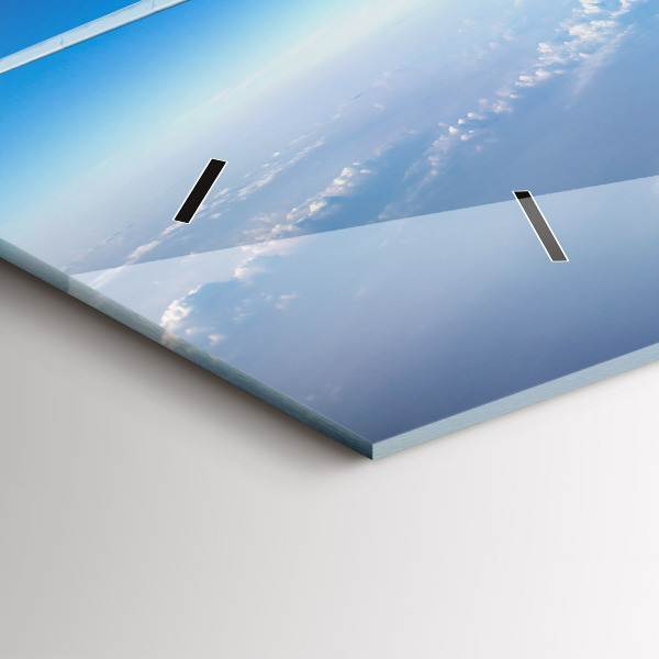 Horizontal wall clock Cloud Plane
