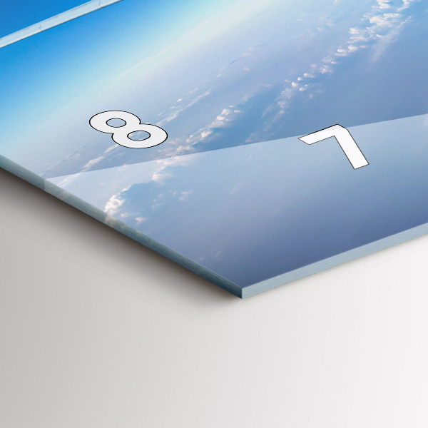 Horizontal wall clock Cloud Plane