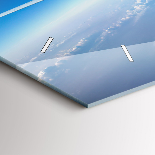 Horizontal wall clock Cloud Plane