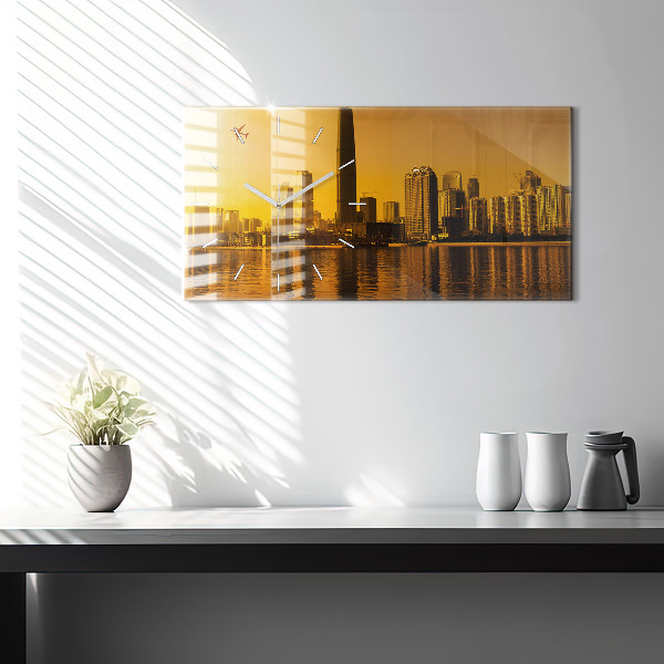 Horizontal wall clock Zhujiang River