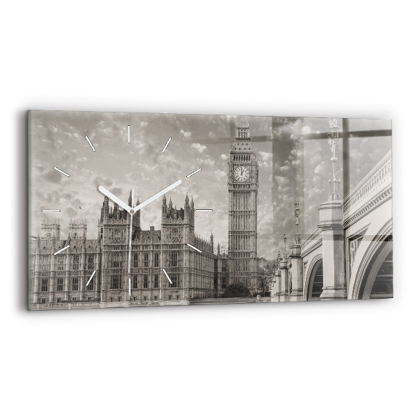 Horizontal wall clock London England Big Ben