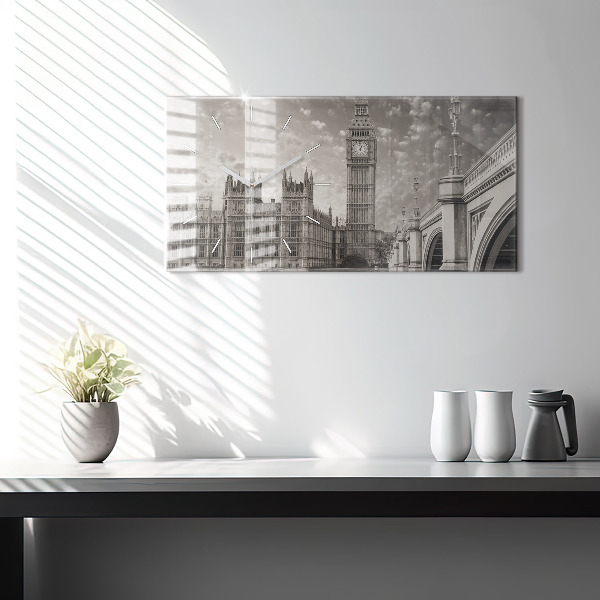 Horizontal wall clock London England Big Ben