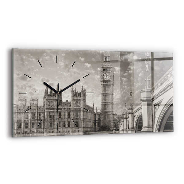Horizontal wall clock London England Big Ben