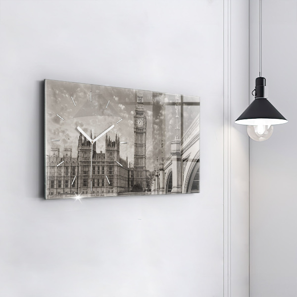 Horizontal wall clock London England Big Ben
