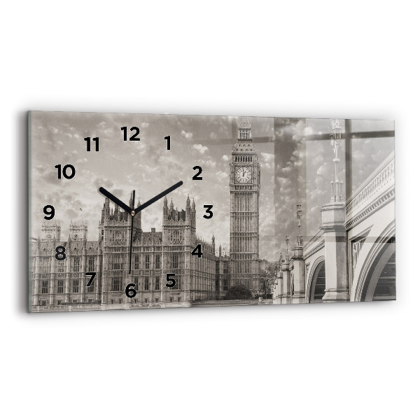 Horizontal wall clock London England Big Ben