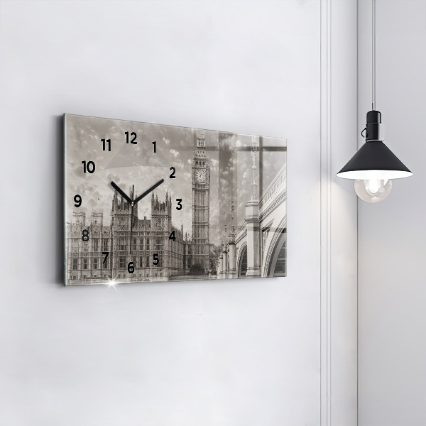 Horizontal wall clock London England Big Ben