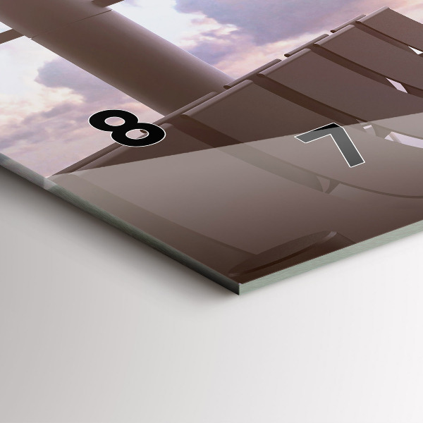 Horizontal wall clock Man at the airport