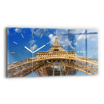 Horizontal wall clock France Eiffel Tower
