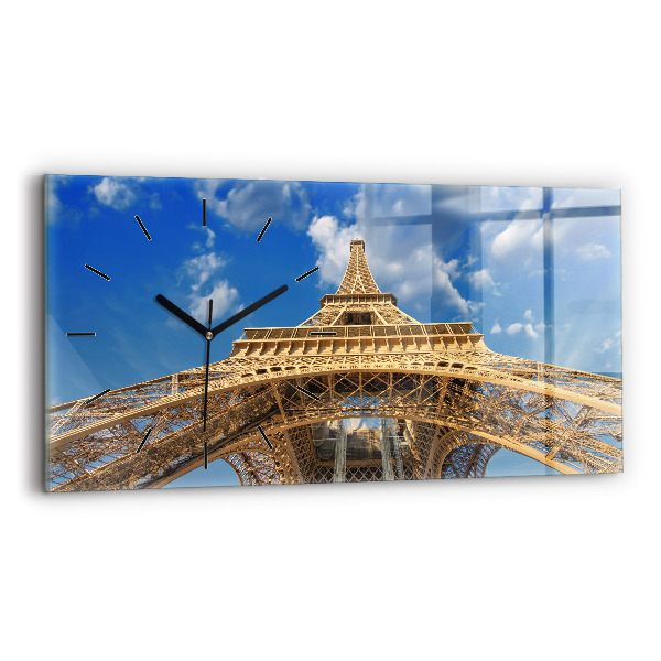Horizontal wall clock France Eiffel Tower