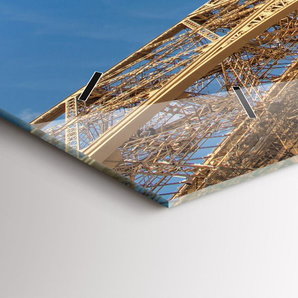 Horizontal wall clock France Eiffel Tower