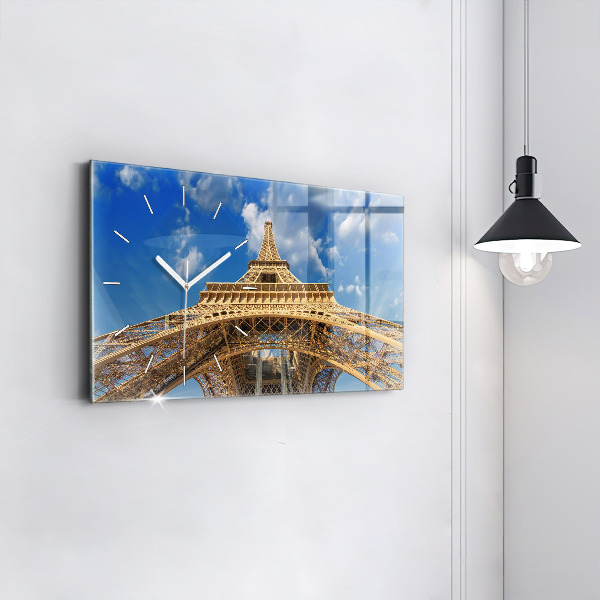 Horizontal wall clock France Eiffel Tower