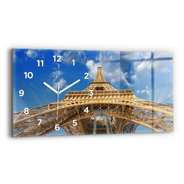 Horizontal wall clock France Eiffel Tower