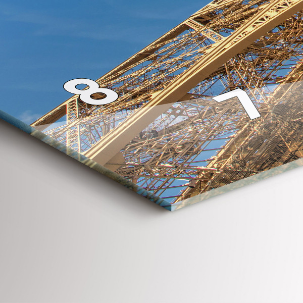 Horizontal wall clock France Eiffel Tower