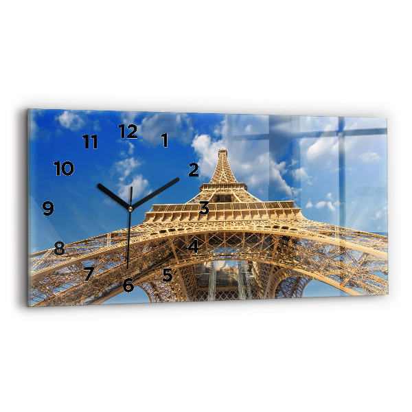 Horizontal wall clock France Eiffel Tower