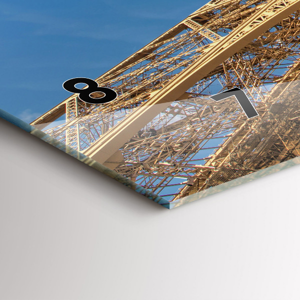 Horizontal wall clock France Eiffel Tower