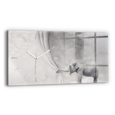 Horizontal wall clock Elephant