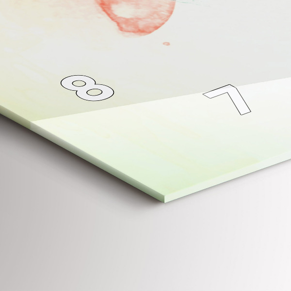 Horizontal wall clock Abstract woman face