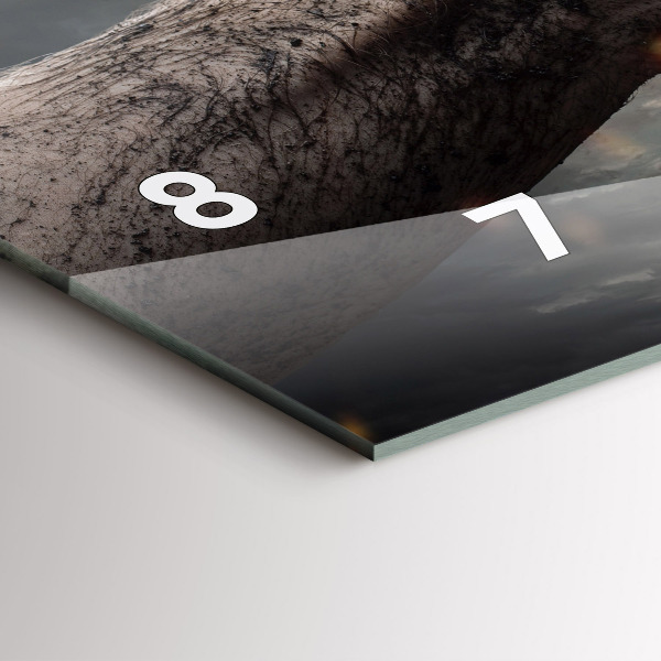 Horizontal wall clock Fists Strength Power