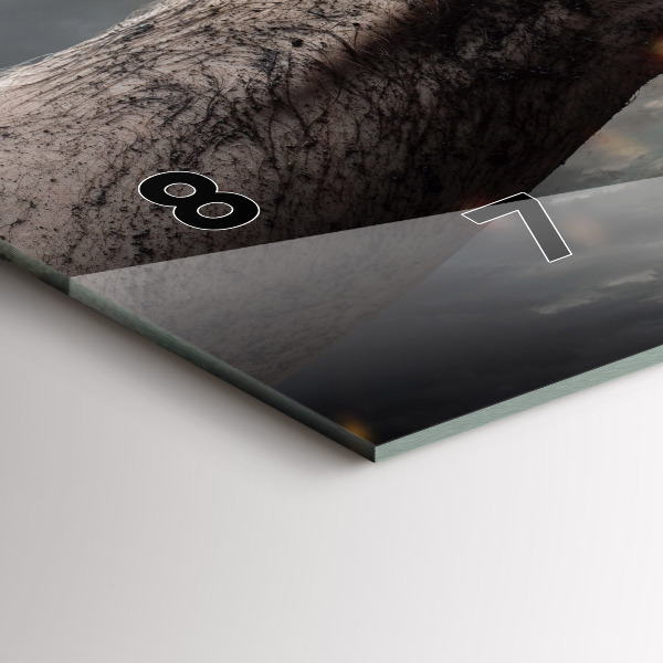 Horizontal wall clock Fists Strength Power