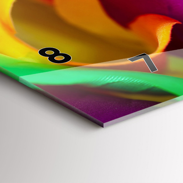 Horizontal wall clock Rainbow Rose