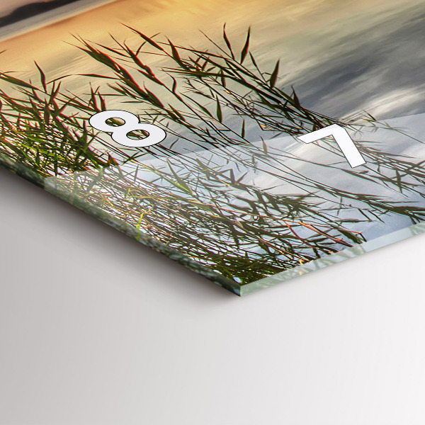 Horizontal wall clock Lake Sunset