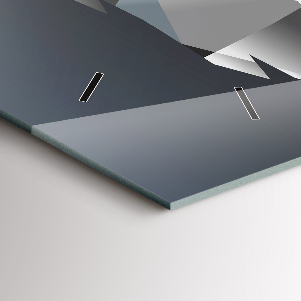 Horizontal wall clock Wolf head